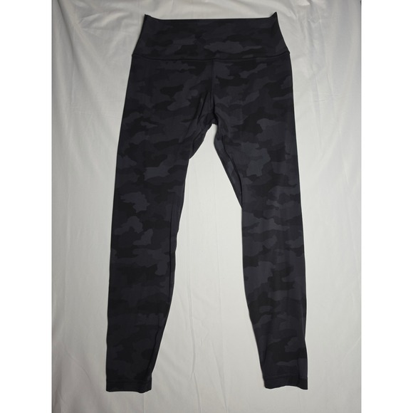 Lululemon Pants - Lululemon High Rise Align Leggings 25 Charcoal Camo Gray Black Yoga Pants